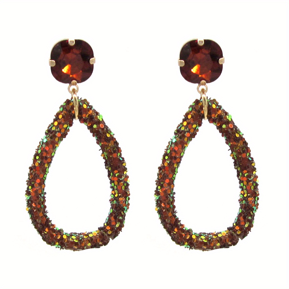 Retro Boho Rhinestone Dangle Earrings